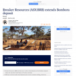 Breaker Resources extends Bombora Deposit